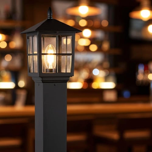 فانوس عامود بطول 80cm عدد 1 لمبة قاعدة E27