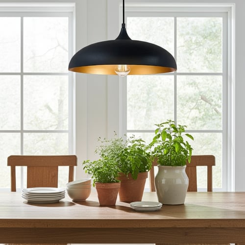 علاقي مودرن اسود مع ذهبي E27