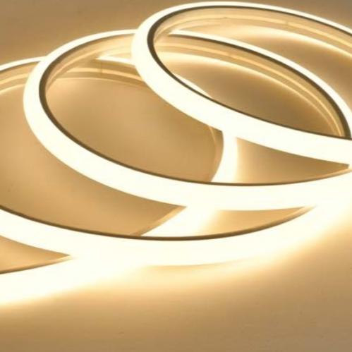 شريط اضاءة نيون خارجي لون اضاءة ابيض اصفر شمسي ومق...