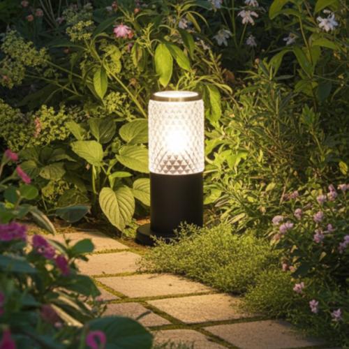 إنارة ارضية للحديقة مع حواف ذهبية 23 سم E27