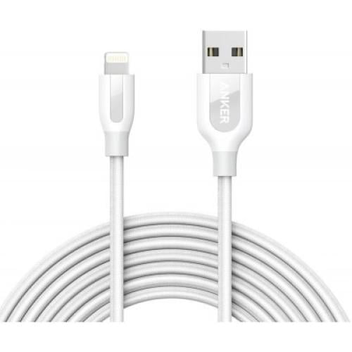 سلك انكر 3 متر قماش ابيض - ايفون 6X-A8123H21