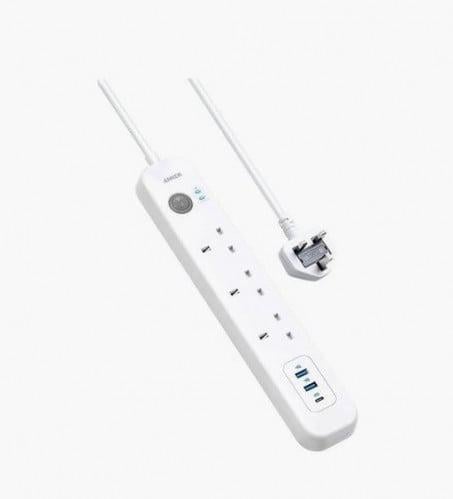 انكر وصلة 3 مخارج 30واط مخرجين USB-AومخرجUSB-C ابي...