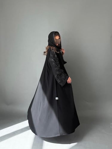 عباية آميره بقماش كريب لمياء وقصة نص كلوش