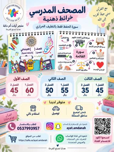 مصحف مدرسي خرائط ذهنية