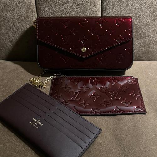 Louis Vuitton maroon with two wallets