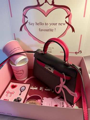 كيلي رمادي و بينك مقاس 22 سم