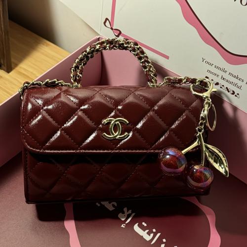 Chanel Mini Maroon Classic with Medal