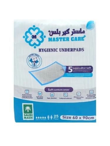 ماستر كير مفارش صحية ازرق 25 حبة