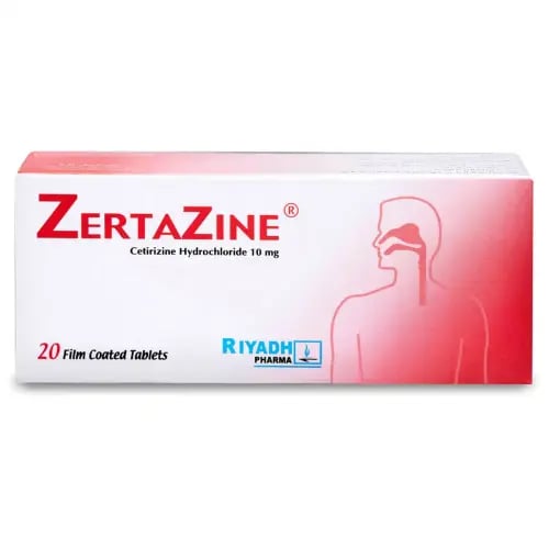 زيرتازين 10 مج حبوب 20 ق