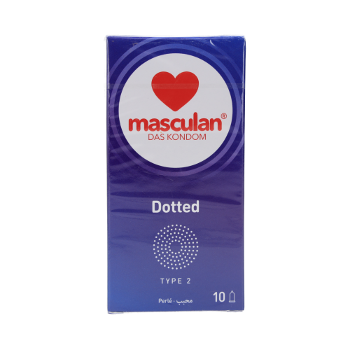 ماسكيولان واقي ذكري محبب 10 حبة*10ك - Masculan Dot...