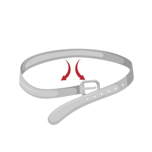 تصغير طول الحزام ليناسب الخصر بدقة