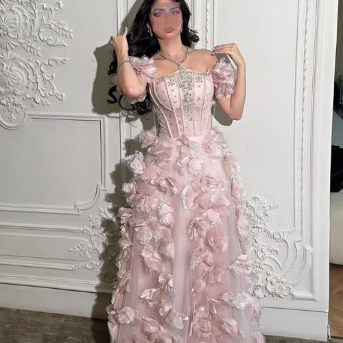 فستان سهرة ورد راقي