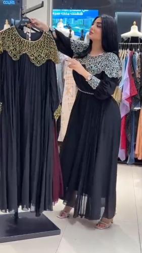 فستان سهره فخم تطريز يدوي أصلي