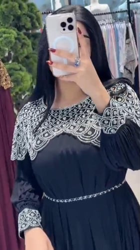 فستان سهره فخم تطريز يدوي أصلي