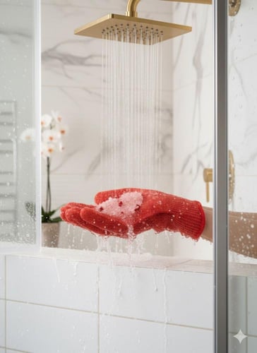 مقشر تفتيح ونعومة مارشميلو من رجوى مع القفاز