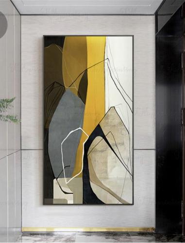 لوحة ديكور جدارية نتجليات الغسق كانفاس تجريدية