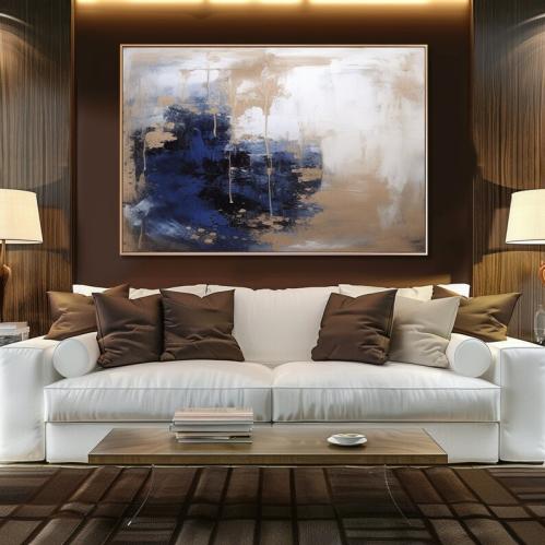 لوحة ديكور جدارية همس الأوراق كانفاس تجريدية