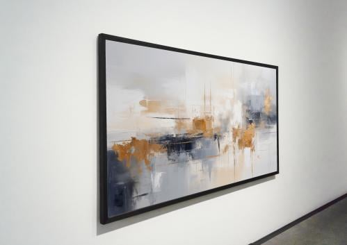 لوحات فنية تجريدي مطبوعة على قماش الكانفس موديل (...