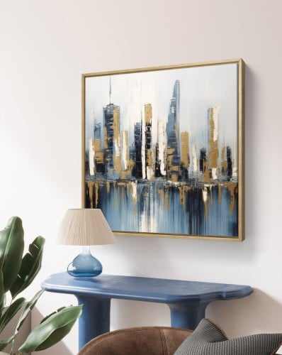 لوحات فنية تجريدية مطبوعة على قماش الكانفس موديل (...