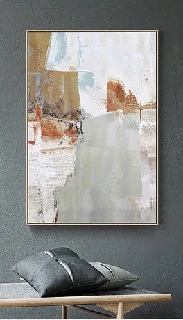 لوحات فنية تجريدية مطبوعة على قماش الكانفس موديل (...