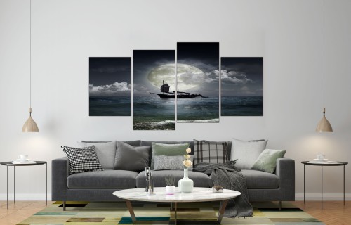 لوحات فنية مطبوعة على قماش الكانفس موديل ( 1843)