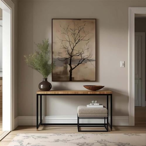 An abstract artistic painting with an elegant natu...