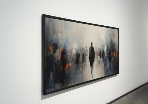 لوحة ديكور جدراية أطياف المدينة كانفاس تجريدية