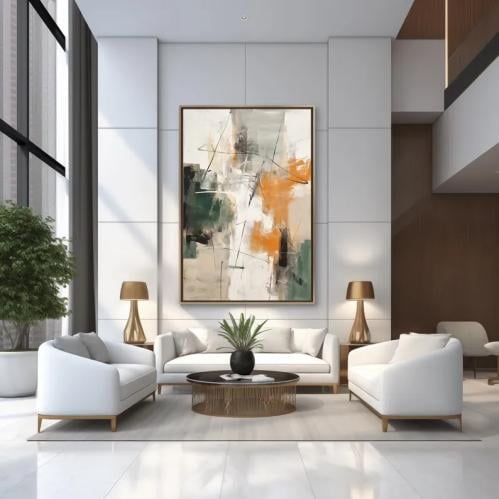 لوحة ديكور جدراية أطياف الحيوية كانفاس تجريدية