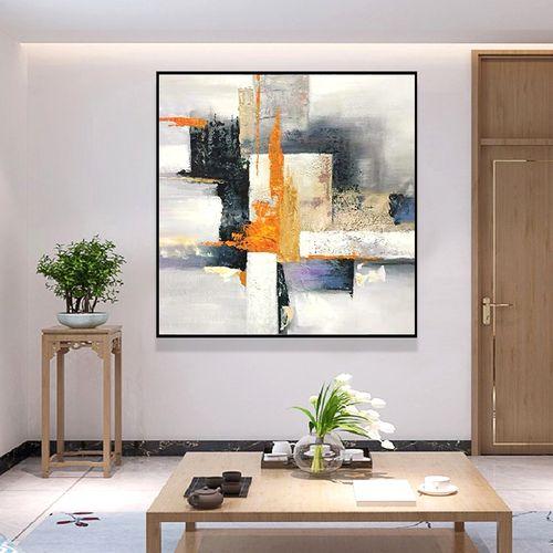 لوحات فنية تجريدي مطبوعة على قماش الكانفس موديل (...