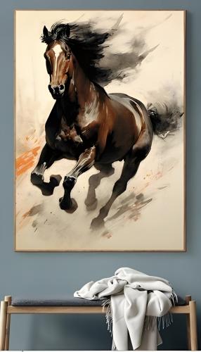 لوحات فنية خيل مطبوعة على قماش الكانفس موديل ( 249...