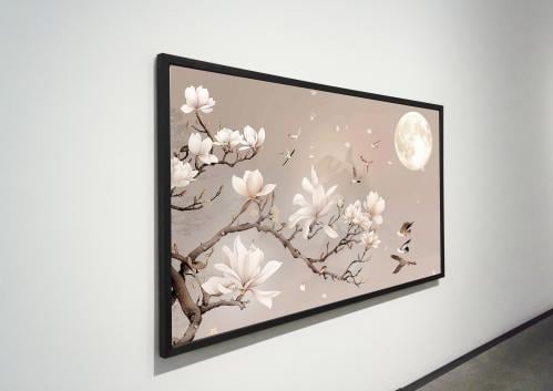 لوحات فنية عصافير واغصان مطبوعة على قماش الكانفس م...