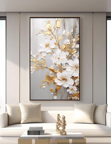 لوحات فنية مطبوعة ورد على قماش الكانفس موديل ( 266...