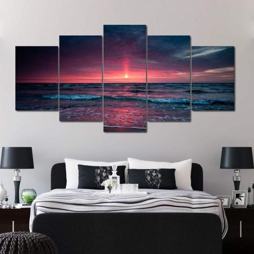 لوحات فنية (الغروب ) مطبوعة على قماش الكانفس موديل...