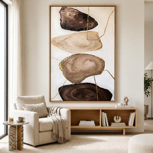 A luxurious abstract painting inspired by the beau...