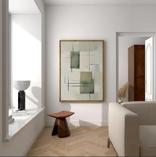 لوحة ديكور جدارية أبعاد الهدوء كانفاس تجريدية