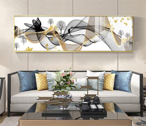لوحة ديكور جدارية رقصة الأشجار المذهبة كانفاس تجري...