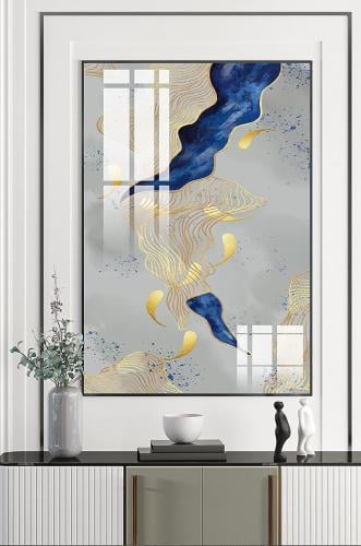 لوحة ديكور للحائط سحر اللازورد كانفاس تجريدية