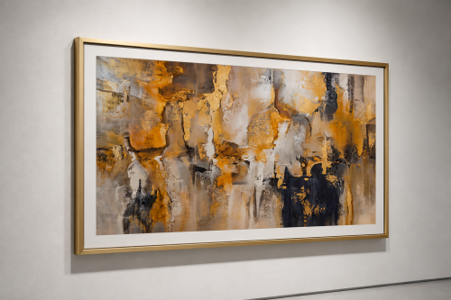 An abstract art piece weaving luxury into every de...