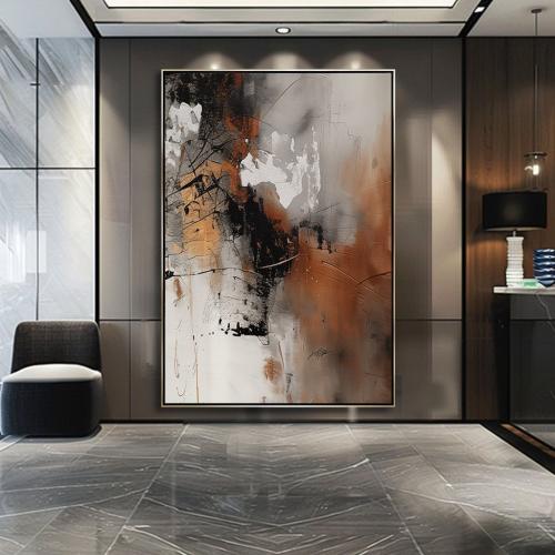 لوحة ديكور جدارية أفق زيتي كانفاس تجريدية