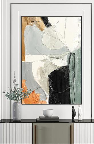 لوحة ديكور للحائط أصداء الأرض كانفاس تجريدية