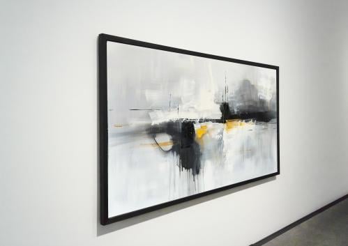 لوحات فنية تجريدي مطبوعة على قماش الكانفس موديل (...