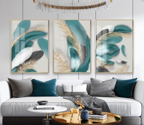 لوحات فنية تجريدية مطبوعة على قماش الكانفس موديل (...