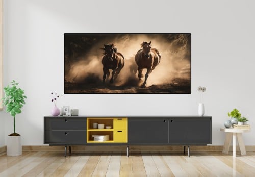 لوحات فنية خيل مطبوعة على قماش الكانفس موديل ( 216...