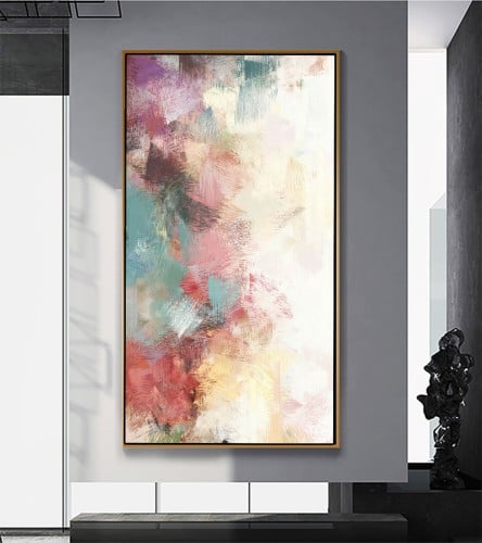 لوحات فنية تجريدية مطبوعة على قماش الكانفس موديل (...
