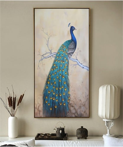 لوحات فنية ( طاووس ) مطبوعة على قماش الكانفس موديل...
