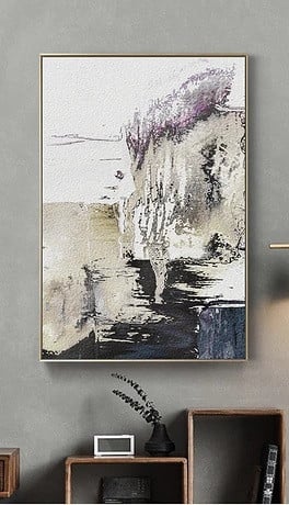 لوحات فنية تجريدية مطبوعة على قماش الكانفس موديل (...