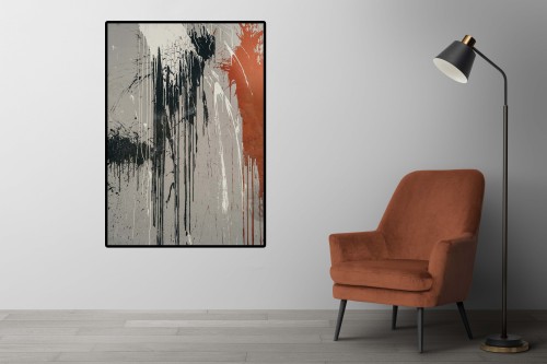 لوحات فنية تجريدية مطبوعة على قماش الكانفس موديل (...