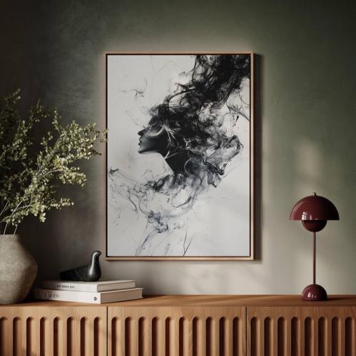 لوحة ديكور للحائط خيال الانسياب كانفاس تجريدية