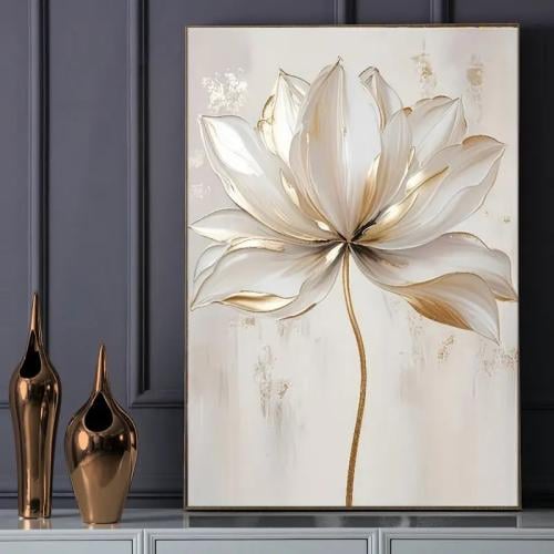 لوحة ديكور منزلي ورود مطبوعة على قماش الكانفس مودي...