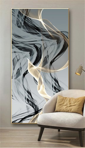 لوحات فنية تجريدية مطبوعة على قماش الكانفس موديل (...